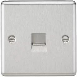 Knightsbridge CL73BC Master Telephone Socket Brushed Chrome