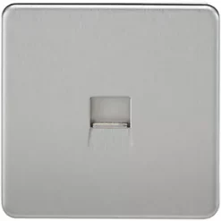 Knightsbridge SF7400BC Slave Telephone Socket Brushed Chrome
