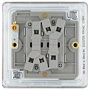 LAP 20A 16AX 2-Gang 2-Way Light Switch Polished Chrome 6 LAP 20A 16AX 2-Gang 2-Way Light Switch Polished Chrome - Image 4
