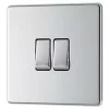 LAP 20A 16AX 2-Gang 2-Way Light Switch Polished Chrome 1 LAP 20A 16AX 2-Gang 2-Way Light Switch Polished Chrome -Chrome Switches & Sockets Sales 958KJ P