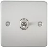 Knightsbridge FP1TOGBC 10AX 1-Gang 2-Way Light Switch Brushed Chrome -Chrome Switches & Sockets Sales 960TX P