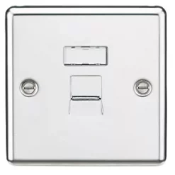Knightsbridge CL45PC RJ45 Ethernet Socket Polished Chrome