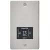 Knightsbridge FP8900BC 2-Gang Dual Voltage Shaver Socket 115 V / 230V Brushed Chrome with Black Inserts