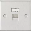 Knightsbridge CS45BC RJ45 Ethernet Socket Brushed Chrome