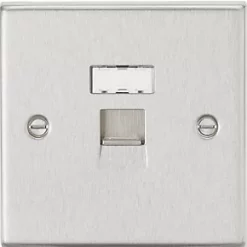 Knightsbridge CS45BC RJ45 Ethernet Socket Brushed Chrome