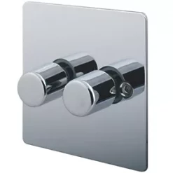 LAP 2-Gang 2-Way LED Dimmer Switch Polished Chrome