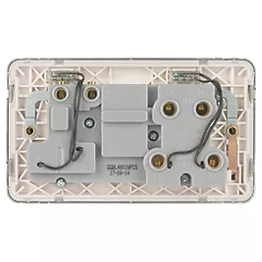 Schneider Electric Lisse Deco 45A 2-Gang DP Cooker Switch & 13A DP Switched Socket Polished Chrome with LED with White Inserts 6 Schneider Electric Lisse Deco 45A 2-Gang DP Cooker Switch & 13A DP Switched Socket Polished Chrome with LED with White Inserts - Image 4